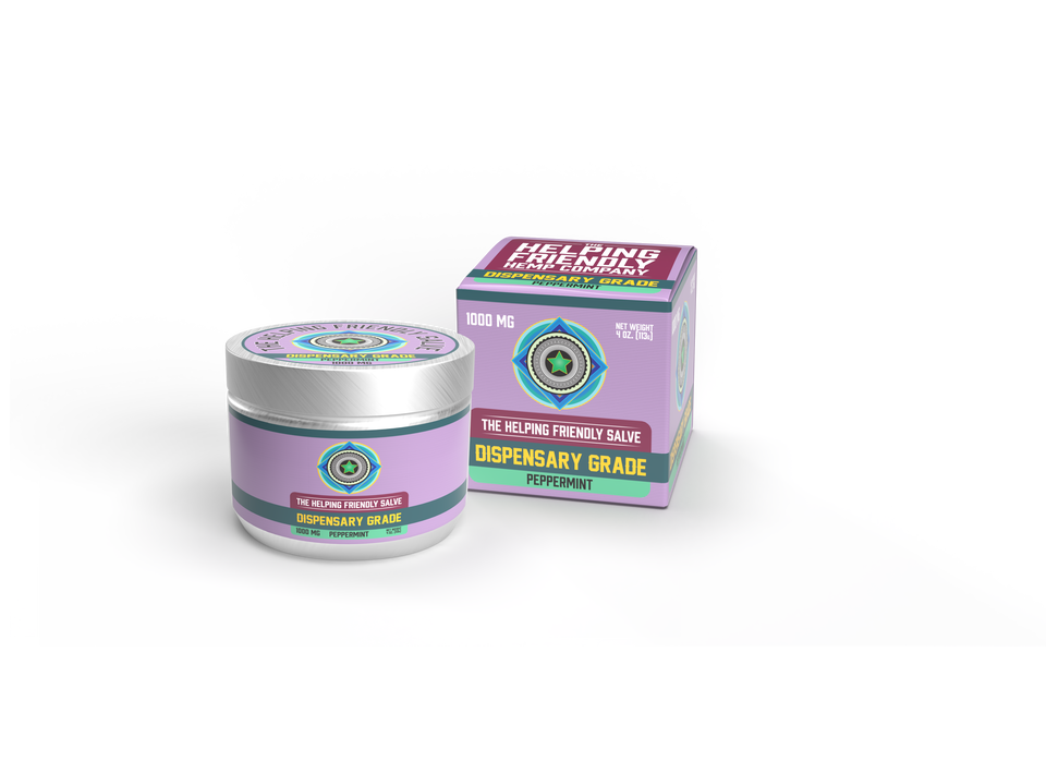 Helping Friendly 1000mg Dispensary Grade D9 Hemp Salve- Peppermint
